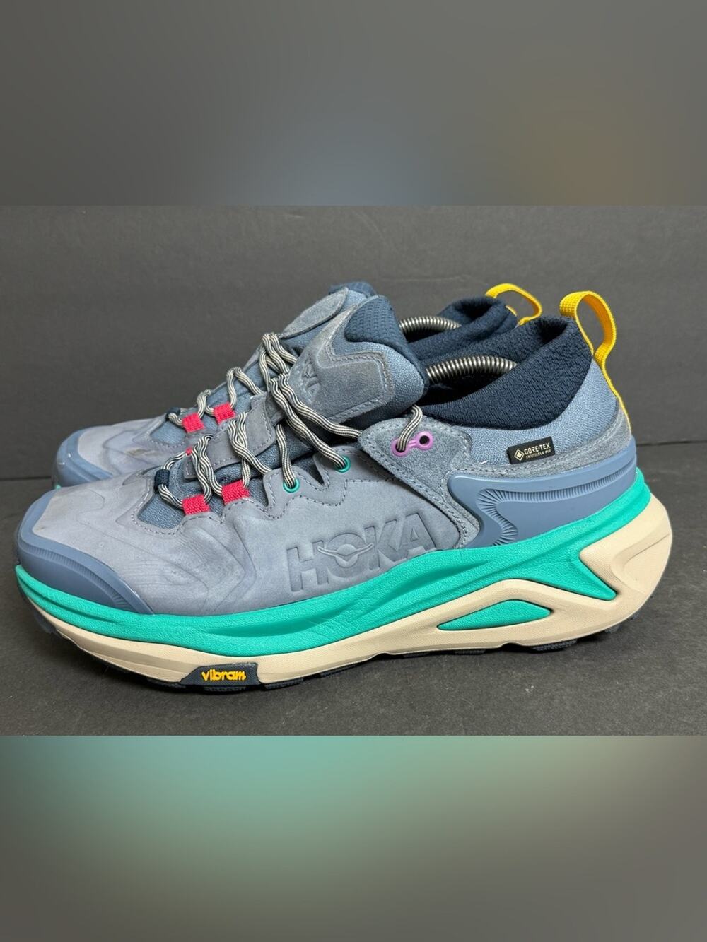 HOKA ONE ONE Kaha 3 Low Gore Tex Shoes Anchor Gemstone 1162532-AGM Men's 10 D